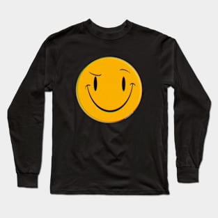 Yellow Smiley Face Long Sleeve T-Shirt